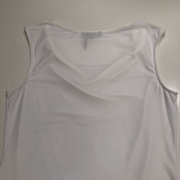 Donna Karan New York Sleeveless Cowl Neck Top in White Size M - Picture 5 of 12